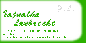 hajnalka lambrecht business card